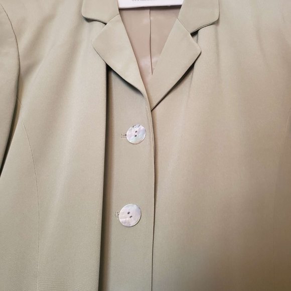 Vintage Rena Rowan Sage Suit Jacket and Skirt - Picture 3 of 7